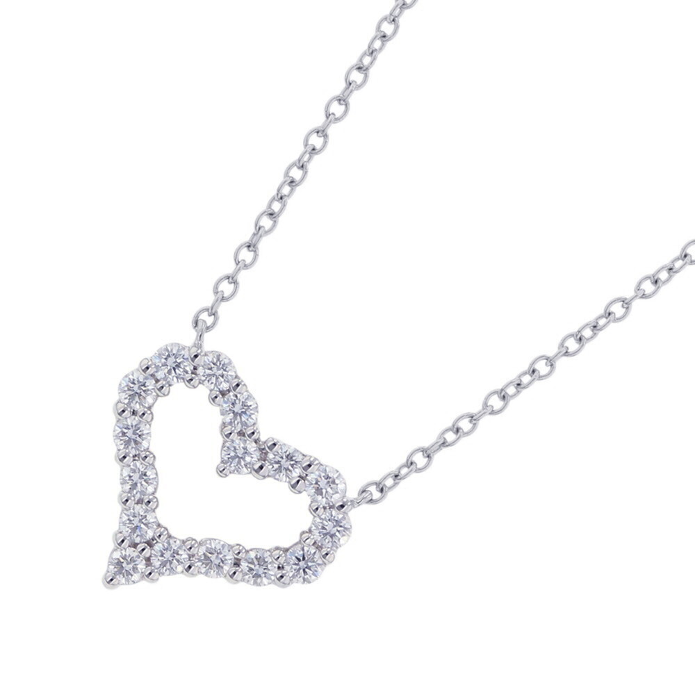 TIFFANY & CO. Silver Diamond Heart Necklace